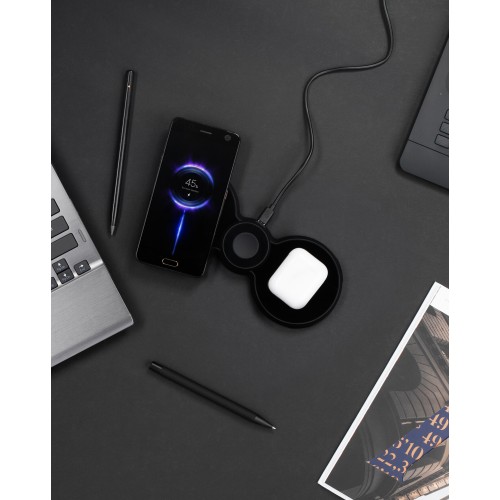 Беспроводная (15W) зарядная станция Cheb с прозрачным корпусом и MagSafe, черный