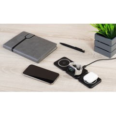 Складная беспроводная (15W) зарядная станция Flip с MagSafe, черный