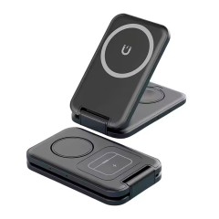 Складная беспроводная (15W) зарядная станция Slap с MagSafe, черный