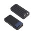 Зарядное (22.5W) устройство Top Grade SOFTTOUCH 20000 mAh с подсветкой логотипа, встроенными кабелями и цифровым индикатором заряда, черный