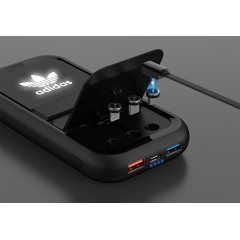 Беспроводное ЗУ Fast & Furious, 10000 mAh, с быстрой (22.5W/15W) зарядкой, с магнитным кабелем и набором переходников, с подсветкой логотипа, черный