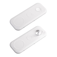 Настольная беспроводная (15W) зарядная станция Snow Board для смартфона, часов и наушников, белый