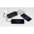 Зарядное (22.5W) устройство Top Grade SOFTTOUCH 20000 mAh с подсветкой логотипа, встроенными кабелями и цифровым индикатором заряда, черный