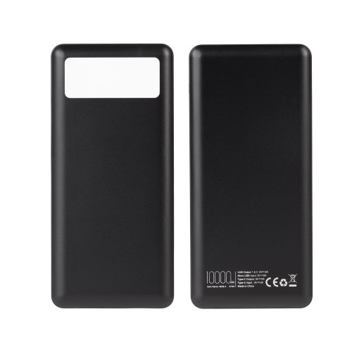 Зарядное устройство Lumos 10000 mAh с фонариком, черный, черный