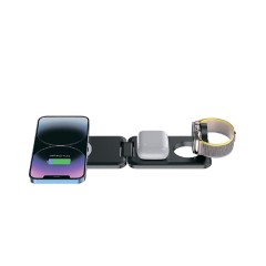 Складная беспроводная (15W) зарядная станция Slap с MagSafe, черный