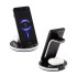 Беспроводная (15W) зарядная станция Tron с прозрачным корпусом и подсветкой, черный с серебристым