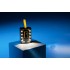 Зарядное устройство Shine 9000 mAh с LED-подсветкой, встроенными кабелями Type-C/Lightning/USB, черный с желтым