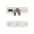 Зарядное (22.5W) устройство Link 10000 mAh с прозрачным корпусом, цифровым индикатором заряда и встроенными Type-C/Lightning кабелями, белый/черный