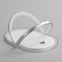 Лампа складная с беспроводным (15W) зарядным устройством Sky Light, белый с серым