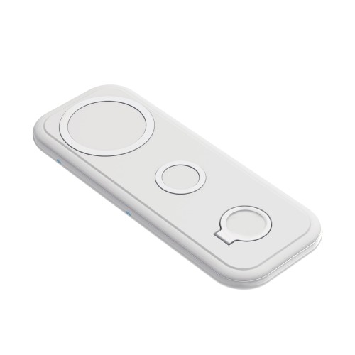 Настольная беспроводная (15W) зарядная станция Snow Board для смартфона, часов и наушников, белый