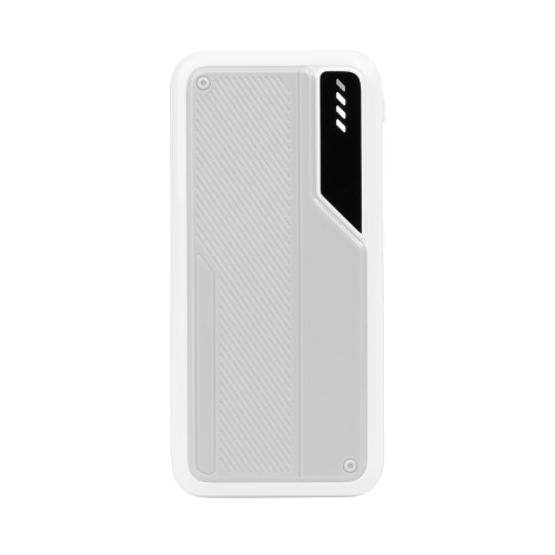 Зарядное устройство Connect 10000 mAh со встроенными Type-C/Lightning кабелями, белый с серым