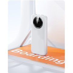 Зарядное устройство Phantom 10000 mAh с 4мя встроенными кабелями и цифровым индикатором заряда, белый