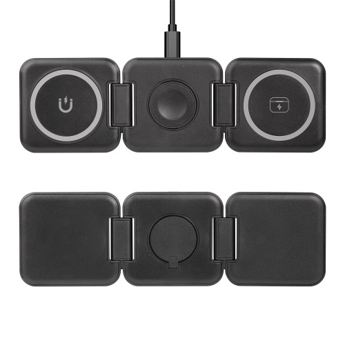 Складная беспроводная (15W) зарядная станция Flip с MagSafe, черный