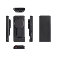 Беспроводная зарядная (20W/15W) станция-пауэрбэнк Slider 10000 mAh для смартфонов, наушников, часов, с подвижным зарядным блоком, черный