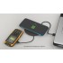 Настольное беспроводное зарядное устройство Light SOFTTOUCH с подсветкой логотипа, черный