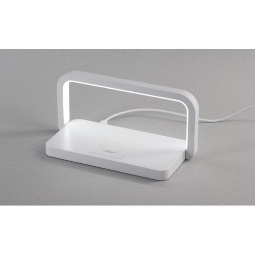 Лампа складная Smart Light с беспроводным (10W) зарядным устройством и подставкой для смартфона, белый