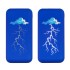 Беспроводное зарядное устройство Sticky SOFTTOUCH, 10000 mAh с подсветкой логотипа и присосками, синий
