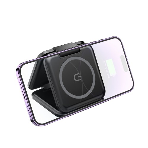 Складная беспроводная (15W) зарядная станция Flip с MagSafe, черный
