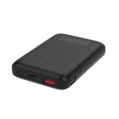 Беспроводное магнитное ЗУ Forsage SOFTTOUCH, 8000 mAh с быстрой проводной (20W) и беспроводной (15W) зарядкой, покрытие soft touch, черный