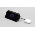 Беспроводное зарядное (22.5/15W) устройство Topfull SOFTTOUCH 10000 mAh с подсветкой лого, присосками, встроенными кабелями, с подставкой, черный