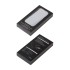 Беспроводное зарядное (22.5/15W) устройство Topfull SOFTTOUCH 10000 mAh с подсветкой лого, присосками, встроенными кабелями, с подставкой, черный