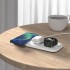 Настольная беспроводная (15W) зарядная станция Snow Board для смартфона, часов и наушников, белый