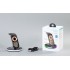 Беспроводная (15W) зарядная станция Tron с прозрачным корпусом и подсветкой, черный с серебристым