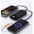 Зарядное устройство Phantom 10000 mAh с 4мя встроенными кабелями и цифровым индикатором заряда, черный