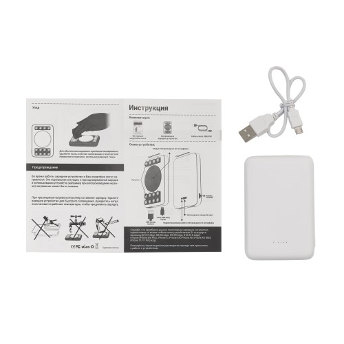 Беспроводное зарядное устройство CamerON, 5000 mAh, белый