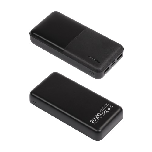 Зарядное устройство Blackstone 20000 mAh с кабелем 3 в 1, черный