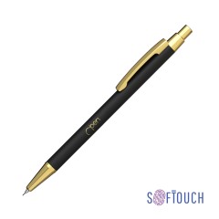 Карандаш механический Ray, покрытие soft touch, черный с золотом