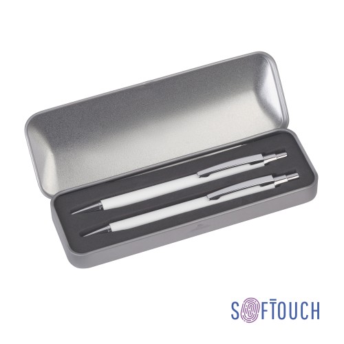Набор Ray (ручка+карандаш), покрытие soft touch, белый