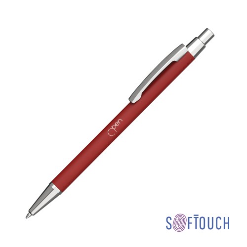 Ручка шариковая Ray, покрытие soft touch, красный