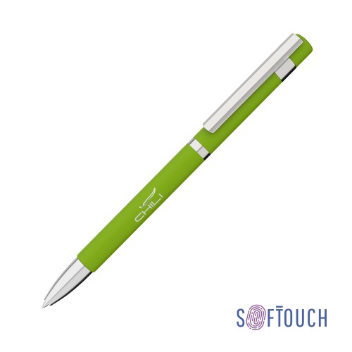 Ручка шариковая Mars, покрытие soft touch, зеленое яблоко