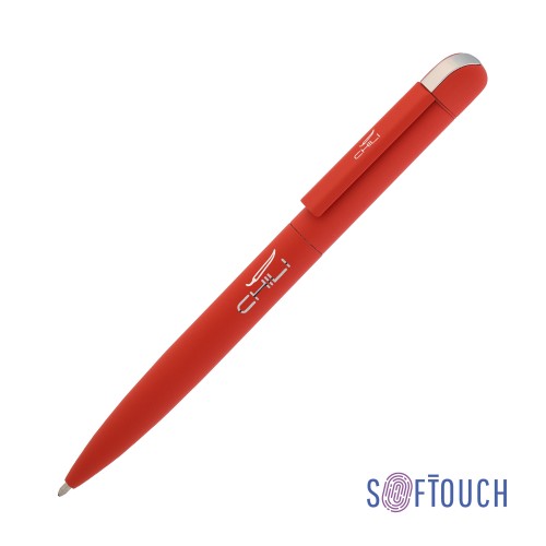 Ручка шариковая Jupiter, покрытие soft touch, красный