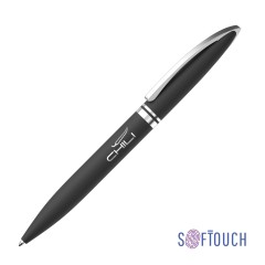 Ручка шариковая Rocket, покрытие soft touch, черный