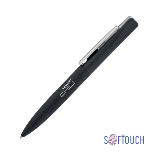 Ручка шариковая Mercury, покрытие soft touch, черный