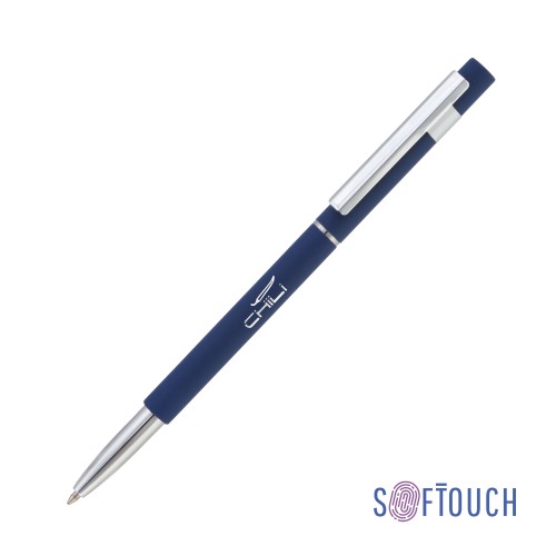 Ручка шариковая Star, покрытие soft touch, темно-синий