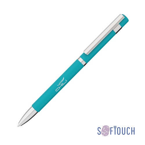 Ручка шариковая Mars, покрытие soft touch, бирюзовый