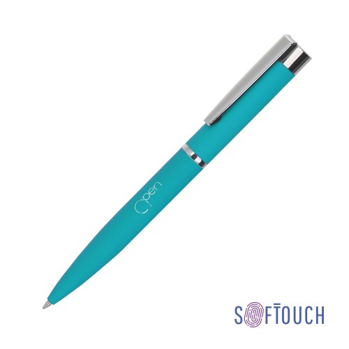 Ручка шариковая Alice, покрытие soft touch, бирюзовый