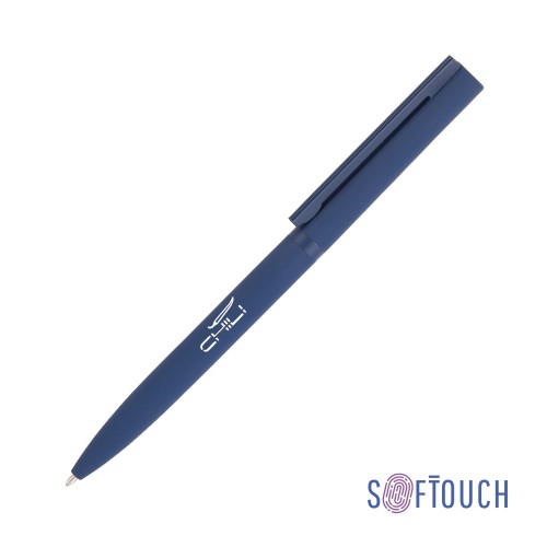 Ручка шариковая Sirius, покрытие soft touch, темно-синий