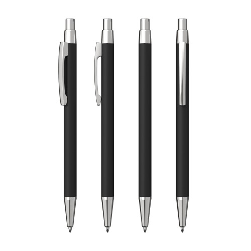 Ручка шариковая Ray, покрытие soft touch, черный