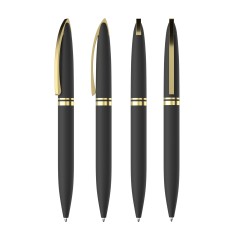 Ручка шариковая Rocket, черный с золотом