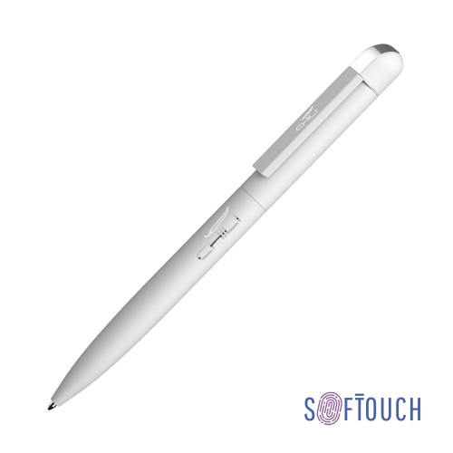 Ручка шариковая Jupiter, покрытие soft touch, белый