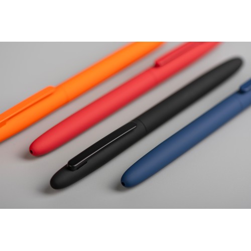 Ручка шариковая Vega, покрытие soft touch, темно-синий