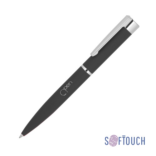 Ручка шариковая Alice, покрытие soft touch, черный