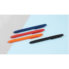 Ручка шариковая Vega, покрытие soft touch, темно-синий