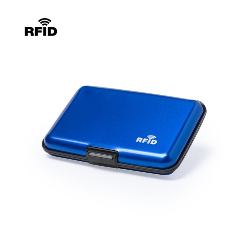Футляр Trust для банковских карт и визиток с RFID - защитой, синий