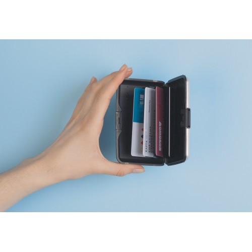 Футляр Trust для банковских карт и визиток с RFID - защитой, серебристый