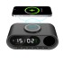 Настольные часы Smart Hub с bluetooth колонкой 5Вт, беспроводной (15W) зарядкой и подсветкой логотипа, черный